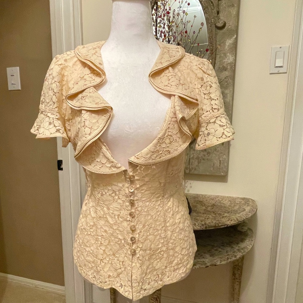 Nanette Lepore lace-like blouse